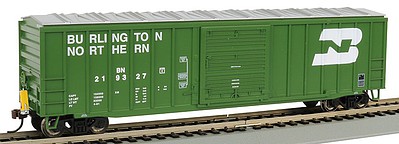 Bachmann 50 Outside Braced Boxcar Burlington Northern (FRED) HO Scale Model Train Freight Car #14902