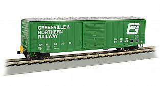 Bachmann 50 Outside Braced Boxcar Greenville & Northern HO Scale Model Train Freight Car #14905