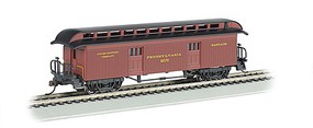 Bachmann Old-Time Rounded-End Baggage Pennsylvania RR HO Scale Model Train Passenger Car #15302