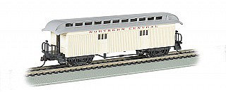 Bachmann Wood Old Time Baggage Northern Central HO Scale Model Train Passenger Car #15303