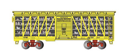 Bachmann Stentz Palace Poultry Transport Car #5141 HO Scale Model Train Freight Car #15904