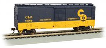 Bachmann PS 40 Steel Boxcar Chesapeake & Ohio #13098 HO Scale Model Train Freight Car #16002