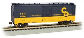 Bachmann PS 40' Steel Boxcar Chesapeake & Ohio #13098 HO Scale Model Train Freight Car #16002