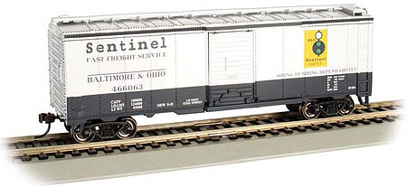 Bachmann PS 40 Steel Boxcar Baltimore & Ohio #466063 HO Scale Model Train Freight Car #16005