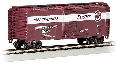 Bachmann 40 Boxcar Pennsylvania RR #92496 HO Scale Model Train Freight Car #16014