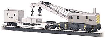 Bachmann SS 250T Crane & Boom Tender MOW HO Scale Model Train Freight Car #16138