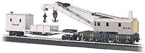 Bachmann SS 250T Crane & Boom Tender MOW HO Scale Model Train Freight Car #16138