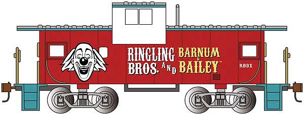Bachmann Ringling Bros. Wide Vision Caboose HO Scale Model Train