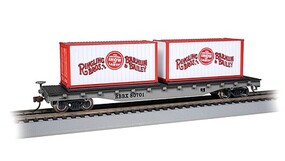 Bachmann Ringling Bros. Flat Car with Containers #80701 HO Scale Model Train Freight Car #16615