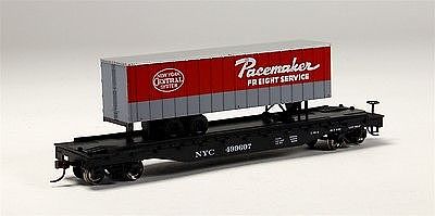 Bachmann 526 Flat w/35 Trailer NYC Pacemaker HO Scale Model Train Freight Car #16708