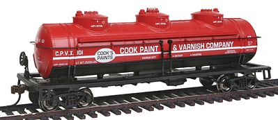 Bachmann 40 3-Dome Tank Car Cook Paint & Varnish Co. CPVX HO Scale Model Train Freight Car #17145