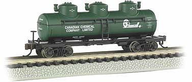 Bachmann 3-Dome Tank Chemcell N Scale Model Train Freight Car #17152