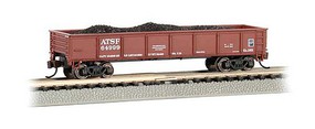 Bachmann 40' Gondola ATSF #64999 N Scale Model Train Freight Car #17251