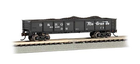 Bachmann 40 Gondola D&RGW #50435 N Scale Model Train Freight Car #17254