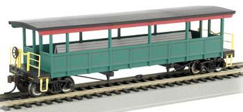Bachmann Open-Sided Excursion Car w/Seats Unlettered HO Scale Model Train Passenger Car #17449