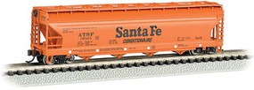 Bachmann ACF 56' 4-Bay Center-Flow Hopper Santa Fe #101414 N Scale Model Train Freight Car #17564