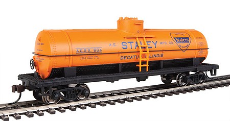 Bachmann 40 Single-Dome Tank Car Staley Manufacturing Co. #604 HO Scale Model Train Freight Car #17805