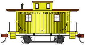 Bachmann Old-Time Bobber Caboose Durango & Silverton Yellow HO Scale Model Train Freight Car #18403