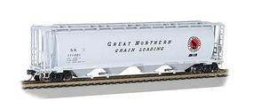 Bachmann 4-Bay Cylindrical Grain Hopper Great Northern #171021 N Scale Model Train Freight Car #19164