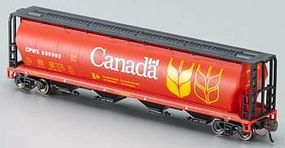 North American Logo N Scale Canadia 4-Bay Cylindrical Grain Hopper Car Canadian National