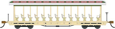 Bachmann Open Sided Amusement park Excursion Car HO Scale Model Train Passenger Car #19344