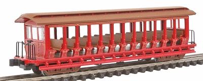 Bachmann Jackson Sharp Excursion Painted Red/Silver N Scale Model Train Freight Car #19399