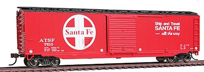Bachmann 50 Sliding Door Box Santa Fe HO Scale Model Train Freight Car #19406