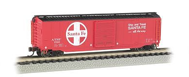 Bachmann 50 Sliding Door Box Santa Fe N Scale Model Train Freight Car #19454
