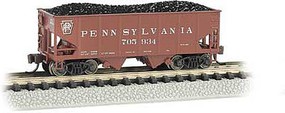 Bachmann USRA 55-Ton 2-Bay Open Hopper Pennsylvania RR #705934 N Scale Model Train Freight Car #19558