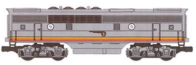 Bachmann EMD F3B - Conventional 3-Rail Santa Fe O Scale Model Train Diesel Locomotive #20295