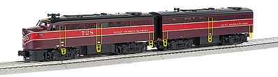 Bachmann WM FA1 Gulf Mobile & Ohio #728(A) #B4(B) O Scale Model Train Diesel Locomotive #23203