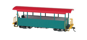 Bachmann Wood Excursion Car Unlettered (green, red Roof) On30 Scale Model Train Passenger Car #26001