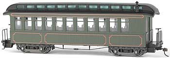 Bachmann Spec Conv Coach/OBS Car Painted Olive ON30 O Scale Model Train Passenger Car #26202