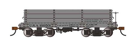 Bachmann 18 Low Side Gondola USA #100501 & #100705 (2) On30 O Scale Model Train Freight Car #26532