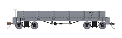 Bachmann MOW Gray Gondola On30 O Scale Model Train Freight Car #27202