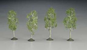 Bachmann 2 1/2-2 3/4 Inch Aspen Trees (4) N Scale Model Railroad Scenery #32110