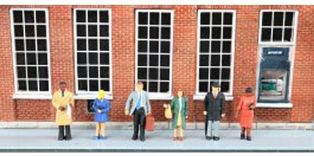 Bachmann Scenescapes Office Workers Standing (6) HO Scale Model Railroad Figures #33120