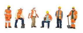 Bachmann Maintenance Workers (6) O Scale Model Railroad Figure #33156
