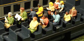 Bachmann Waist-up Seated Passengers (12) O Scale Model Railroad Figures #33165