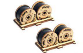 Bachmann Cable Drums (2) HO Scale Model Railroad Building Accessory #39108
