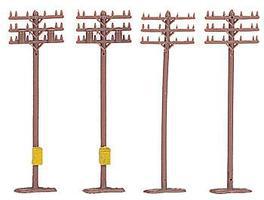 Bachmann Telephone Poles (12) N Scale Model Railroad Trackside Accessory #42506