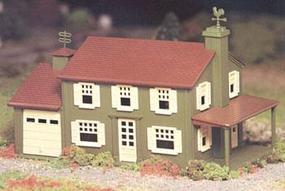 Bachmann Two Story House Snap Kit O Scale Model Railroad Building #45622