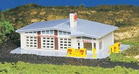 Bachmann Gas Station Built-Up N Scale Model Railroad Building #45904
