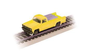 Bachmann Rail Pick UpTruck w/Lights Self-Propelled MOW HO Scale Trolley and Hand Car #46201
