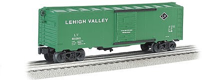 Bachmann 40 Lehigh Valley Boxcar Green O Scale Model Train Freight Car #47081