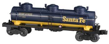 Bachmann 3-Dome Tank Santa Fe O Scale Model Train Freight Car #47105
