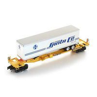 Bachmann Intermodal with Trailer ATSF O Scale Model Train Freight Car #48404