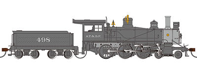 Bachmann Baldwin 52 Driver 4-6-0 DCC Sound Santa Fe 498 HO Scale Model Train Steam Locomotive #51405