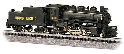 Bachmann Prairie 2-6-2 with Tender Union Pacific #1838 N Scale Model Train Steam Locomotive #51571