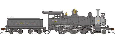 Bachmann Baldwin & Ohio 52 Driver 4-6-0 DCC Ready #1357 HO Scale Model Train Steam Locomotive #52202